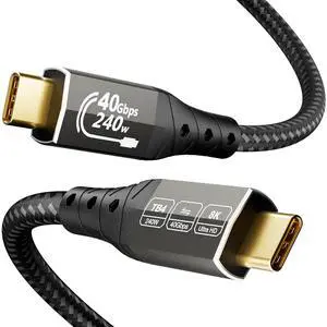 ZIKNYDO 40Gbps for Thunderbolt 4 Cable 6.6FT/2m, USB 4 Data Cable, 8K/4K USB C Display, 240W Charging Thunderbolt Cable, for Thunderbolt 3, iPhone 16 Series, SSD, MacBook, eGPU, Monitors, Laptops ZIKNYDO 40Gbps for Thunderbolt 4 Cable 6.6FT/2m, USB 4 Data Cable, 8K/4K USB C Display, 240W Charging Thunderbolt Cable, for Thunderbolt 3, iPhone 16 Series, SSD, MacBook, eGPU, Monitors, Laptops
