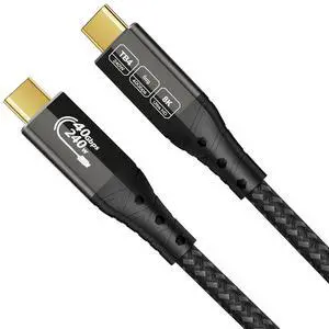 ZIKNYDO USB 4 Cable for Thunderbolt 4 Cable 1.6FT/0.5m, 40Gbps Data Sync, Supports 8K/4K Displays, 240W Charging, USB C Thunderbolt Cable, for Thunderbolt 3, iPhone 16 Series, SSD, MacBook, Docking ZIKNYDO USB 4 Cable for Thunderbolt 4 Cable 1.6FT/0.5m, 40Gbps Data Sync, Supports 8K/4K Displays, 240W Charging, USB C Thunderbolt Cable, for Thunderbolt 3, iPhone 16 Series, SSD, MacBook, Docking