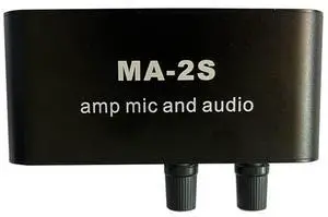 6.5mm Dynamic Microphone 3.5mm Condenser Microphone Headphone Amplifier Audio Preamplifier Mixing Board MA-2S 6.5mm Dynamic Microphone 3.5mm Condenser Microphone Headphone Amplifier Audio Preamplifier Mixing Board MA-2S