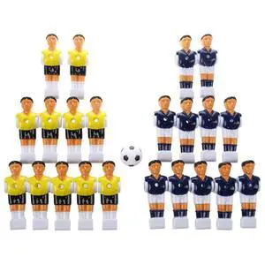 22Pcs Foosball Man Table Guys Man Soccer Player Part Yellow+Royal Blue with Ball 22Pcs Foosball Man Table Guys Man Soccer Player Part Yellow+Royal Blue with Ball