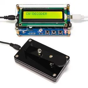 Upgraded CW Morse Code Decoder Finished +Case+Button Kit with Digital LCD CW Trainer Morse Code Decoder Kit Upgraded CW Morse Code Decoder Finished +Case+Button Kit with Digital LCD CW Trainer Morse Code Decoder Kit