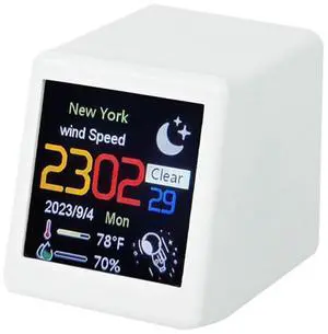 Smart WiFi Weather Station Clock DIY Cute GIF Animations Desktop Decoration Electronic Album Function MINI Clock B Easy Install Smart WiFi Weather Station Clock DIY Cute GIF Animations Desktop Decoration Electronic Album Function MINI Clock B Easy Install