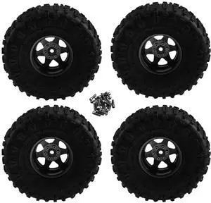 4pcs 122mm 1.9 Inch Metal Beadlock Wheel Rim Rubber Tire Set for 1/10 RC Crawler Car TRX4 D90 D110 SCX10 Grey 4pcs 122mm 1.9 Inch Metal Beadlock Wheel Rim Rubber Tire Set for 1/10 RC Crawler Car TRX4 D90 D110 SCX10 Grey