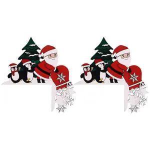 Christmas Door Toppers Decor, Top Door Frame Corner Sign Decorations, Home Frame Decor Ornament for Home Decor C Christmas Door Toppers Decor, Top Door Frame Corner Sign Decorations, Home Frame Decor Ornament for Home Decor C