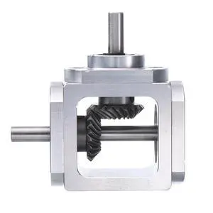 Gear-Box 90 Degree Right Angle Bevel Gear-Box 1:1 Single Output Shaft 1 Module 20 Teeth Bevel Gear Aluminum Frame Gear-Box 90 Degree Right Angle Bevel Gear-Box 1:1 Single Output Shaft 1 Module 20 Teeth Bevel Gear Aluminum Frame