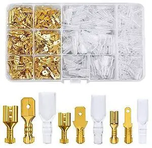 720 Pieces of 2.8/4.8/6.3mm Male and Female Quick Crimping Terminal Blocks with Insulating Sleeve Combination Kit 720 Pieces of 2.8/4.8/6.3mm Male and Female Quick Crimping Terminal Blocks with Insulating Sleeve Combination Kit