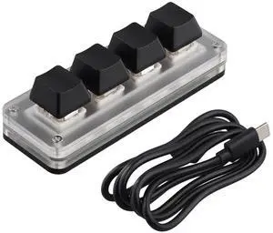 USB Programming Macro Custom Keyboard RGB 4 Keys Knob Gaming Mechanical Hot Swap Keyboard for Photoshop Drawing USB Programming Macro Custom Keyboard RGB 4 Keys Knob Gaming Mechanical Hot Swap Keyboard for Photoshop Drawing