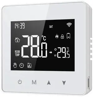 Tuya Wifi Thermostat Smart Home Battery Powered Temperature Controller for Gas Boiler Works with Voice Assistant White ABS Remote Thermostat Tuya Wifi Thermostat Smart Home Battery Powered Temperature Controller for Gas Boiler Works with Voice Assistant White ABS Remote Thermostat
