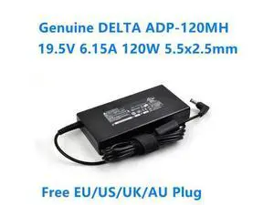 19.5V 6.15A 120W 5.5x2.5mm DELTA ADP-120MH D A12-120P1A AC Adapter For MSI GS70 GP60 GP62 GL62 GL72 GE72 Gaming Notebook 19.5V 6.15A 120W 5.5x2.5mm DELTA ADP-120MH D A12-120P1A AC Adapter For MSI GS70 GP60 GP62 GL62 GL72 GE72 Gaming Notebook
