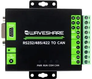 waveshare RS232/485/422 to CAN Industrial Isolated Converter, Supports Modbus RTU Conversion, Multiple Protection Circuits waveshare RS232/485/422 to CAN Industrial Isolated Converter, Supports Modbus RTU Conversion, Multiple Protection Circuits