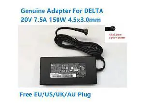 20V 7.5A 150W 4.5x3.0mm DELTA ADP-150CH D Power Supply AC Adapter For MSI GF76 Laptop Charger 20V 7.5A 150W 4.5x3.0mm DELTA ADP-150CH D Power Supply AC Adapter For MSI GF76 Laptop Charger