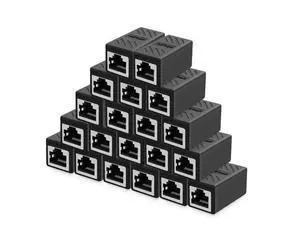 RJ45 Inline Coupler Ethernet Extender Cat7 Cat6 Cat5e Ethernet Coupler Female to Female(RJ45 Coupler Black 20 Pack) RJ45 Inline Coupler Ethernet Extender Cat7 Cat6 Cat5e Ethernet Coupler Female to Female(RJ45 Coupler Black 20 Pack)