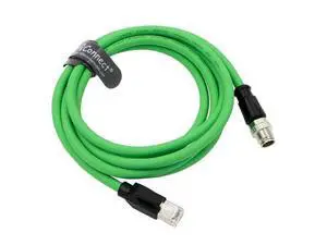 M12-X-Code Ethernet-Cable for Cognex in Sight Industrial Camera M12 8 Pin Male X Code to RJ45 Shielded Cat6ae Ethernet Cable 3M (Green) M12-X-Code Ethernet-Cable for Cognex in Sight Industrial Camera M12 8 Pin Male X Code to RJ45 Shielded Cat6ae Ethernet Cable 3M (Green)