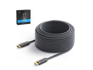 4K HDMI Cable 100 ftFiber Optic HDMI Cord (HDMI2.0b 18Gbps 4K 60Hz 4:4:4 RGB 1080p) Ultra High Speed Uni-Directional Active Slim Cord Compatible with PC Laptop PS3 PS4 Projector HDTV 4K HDMI Cable 100 ftFiber Optic HDMI Cord (HDMI2.0b 18Gbps 4K 60Hz 4:4:4 RGB 1080p) Ultra High Speed Uni-Directional Active Slim Cord Compatible with PC Laptop PS3 PS4 Projector HDTV