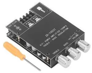 ZK-1002T HiFi Bluetooth Amplifier Board, 100W*2 Audio Amplifier Board with TPA3116D2 Chip, 1224V, with Treble and Bass Control, for DIY Speakers ZK-1002T HiFi Bluetooth Amplifier Board, 100W*2 Audio Amplifier Board with TPA3116D2 Chip, 1224V, with Treble and Bass Control, for DIY Speakers