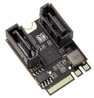 Vszerda 2 Ports SATA III 6gb/s to M.2 NGFF A Key + E Key A+E Key 22x30 2230 mm JMicron JMB582 Vszerda 2 Ports SATA III 6gb/s to M.2 NGFF A Key + E Key A+E Key 22x30 2230 mm JMicron JMB582