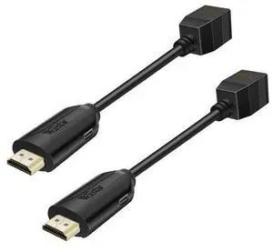 HDMI Over Ethernet Cat5e / Cat6 RJ45 Ethernet Cable, Male to Female HDMI to RJ45 Ethernet Network Converter 2 Ports up to 196ft/60m Transmitter Receiver Power On Support Full 1080p from Displays HDMI Over Ethernet Cat5e / Cat6 RJ45 Ethernet Cable, Male to Female HDMI to RJ45 Ethernet Network Converter 2 Ports up to 196ft/60m Transmitter Receiver Power On Support Full 1080p from Displays