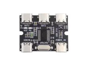 Vszerda USB-C 2.0 1-to-3 Three Ports HUB Splitter PCBA Expansion Module Board PCs Multiport 3 Devices Type-C for Keyboard Mouse Scanner Printer Vszerda USB-C 2.0 1-to-3 Three Ports HUB Splitter PCBA Expansion Module Board PCs Multiport 3 Devices Type-C for Keyboard Mouse Scanner Printer