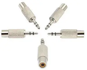 Vszerda RCA to 3.5MM Audio Adapter Metal 3.5mm (1/8 Inch) Stereo Plug Male to RCA Female Jack Adaptor Connector(Silver)(5 Packs, 3-Pole) Vszerda RCA to 3.5MM Audio Adapter Metal 3.5mm (1/8 Inch) Stereo Plug Male to RCA Female Jack Adaptor Connector(Silver)(5 Packs, 3-Pole)