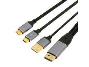 Vszerda Reversed Displayport to USB-C Cable 4K, DP Host Source to Type C Male Touch Screen Displays HDTV Cord for Laptop Monitor 2.0m/6.56ft Vszerda Reversed Displayport to USB-C Cable 4K, DP Host Source to Type C Male Touch Screen Displays HDTV Cord for Laptop Monitor 2.0m/6.56ft