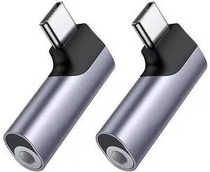 Vszerd 2 Pack USB C to 3.5mm Audio Adapter Type C Aux Headphone Jack DAC Stereo Mic HiFi Right Angle Dongle Compatible with iPhone 17 16 15 Pro Max/16 15 Plus, iPad Pro, Galaxy S25 Ultra Pixel 9, Gray Vszerd 2 Pack USB C to 3.5mm Audio Adapter Type C Aux Headphone Jack DAC Stereo Mic HiFi Right Angle Dongle Compatible with iPhone 17 16 15 Pro Max/16 15 Plus, iPad Pro, Galaxy S25 Ultra Pixel 9, Gray