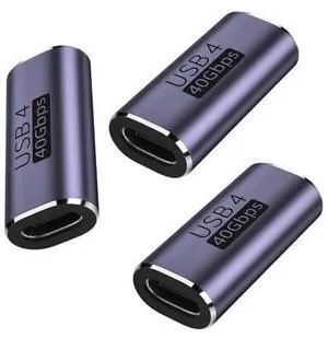 Vszerda 3pack usbc Female to Female Adapter - USB C Coupler with 240W Fast Charging & 40Gbps Data Transfer, Type c Extender with 8k@60hz Video, Compatible for MacBook, ipad, Thunderbolt 4/3 Vszerda 3pack usbc Female to Female Adapter - USB C Coupler with 240W Fast Charging & 40Gbps Data Transfer, Type c Extender with 8k@60hz Video, Compatible for MacBook, ipad, Thunderbolt 4/3