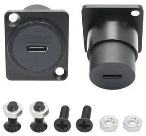 Vszerda 2Pcs USB 3.1 Panel Mount Connector Socket, D-Type USB Type C Female to Female Panel Fixed Pass Through Module with Install Screw, 10Gbps High Speed Data Extension Adapter Vszerda 2Pcs USB 3.1 Panel Mount Connector Socket, D-Type USB Type C Female to Female Panel Fixed Pass Through Module with Install Screw, 10Gbps High Speed Data Extension Adapter