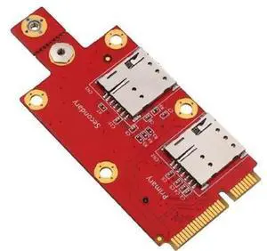 Vszerda M.2 (NGFF) Key B to Mini PCI-E Adapter for 3G/4G/5G Module with Dual Nano SIM Card Slot (with 2 Nano SIM Card Slots) Vszerda M.2 (NGFF) Key B to Mini PCI-E Adapter for 3G/4G/5G Module with Dual Nano SIM Card Slot (with 2 Nano SIM Card Slots)