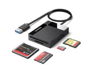 UGREEN SD Card Reader USB 3.0 Card Hub Adapter 5Gbps Read 4 Cards Simultaneously CF, CFI, TF, SDXC, SDHC, SD, MMC, Micro SDXC, Micro SD, Micro SDHC, MS, UHS-I (Black) UGREEN SD Card Reader USB 3.0 Card Hub Adapter 5Gbps Read 4 Cards Simultaneously CF, CFI, TF, SDXC, SDHC, SD, MMC, Micro SDXC, Micro SD, Micro SDHC, MS, UHS-I (Black)