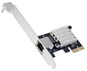 Vszerda 2.5 Gigabit Ethernet PCI Express PCI-E Network Interface Card 10/100/1000/25000 Mbps RJ45 LAN Intel I225 Chipset, Black (SY-PEX24076) Vszerda 2.5 Gigabit Ethernet PCI Express PCI-E Network Interface Card 10/100/1000/25000 Mbps RJ45 LAN Intel I225 Chipset, Black (SY-PEX24076)