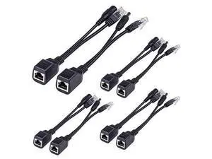 Vszerda 4 Pairs Passive POE Injector & POE Splitter Kit, 10/100Mb/s RJ-45 Port Power Over Ethernet Vszerda 4 Pairs Passive POE Injector & POE Splitter Kit, 10/100Mb/s RJ-45 Port Power Over Ethernet
