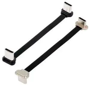 Vszerda Angled USB-C Type C to USB-C Short Ultra Slim Flat USB2.0 Data Cable Power 2pcs/lot 65W Fast Charge for Laptop Tablet Phone 75mm Vszerda Angled USB-C Type C to USB-C Short Ultra Slim Flat USB2.0 Data Cable Power 2pcs/lot 65W Fast Charge for Laptop Tablet Phone 75mm