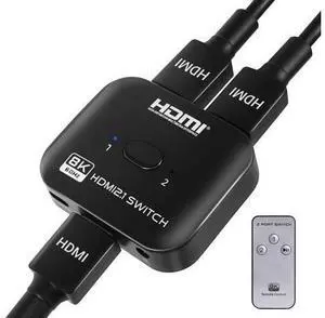 Vszerda 8K HDMI Switch Splitter 2 in 1 Out, Bi-Directional Switcher Support 48Gbps 4K@120Hz 8K@60Hz 4K@144Hz for PS5/PS4,HDTV,Xbox,Fire Stick Vszerda 8K HDMI Switch Splitter 2 in 1 Out, Bi-Directional Switcher Support 48Gbps 4K@120Hz 8K@60Hz 4K@144Hz for PS5/PS4,HDTV,Xbox,Fire Stick