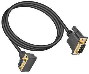 Vszerda VGA Male to Male Cable 5ft, 90 Degree VGA Cable Down Angle VGA 15 Pin to VGA Connector Cable, VGA Computer Monitor Cord Support 1080p Resolution for PC Laptops TV Projectors Vszerda VGA Male to Male Cable 5ft, 90 Degree VGA Cable Down Angle VGA 15 Pin to VGA Connector Cable, VGA Computer Monitor Cord Support 1080p Resolution for PC Laptops TV Projectors