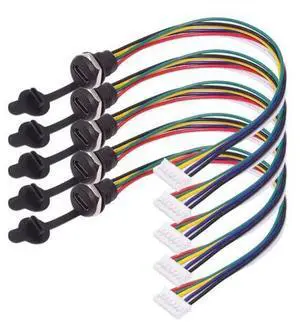 Vszerda 5pcs DIY OEM Type C Female Socket to 6Pin Header 24AWG Pitch=2.0mm Panel Mount DC 5V/20V PD Power Cable Vszerda 5pcs DIY OEM Type C Female Socket to 6Pin Header 24AWG Pitch=2.0mm Panel Mount DC 5V/20V PD Power Cable