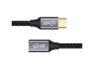 Vszerda Straight USB-C USB 3.1 Type C Male to Female Extension Data Cable 10Gbps 100W with Sleeve for Laptop 3.0m Vszerda Straight USB-C USB 3.1 Type C Male to Female Extension Data Cable 10Gbps 100W with Sleeve for Laptop 3.0m