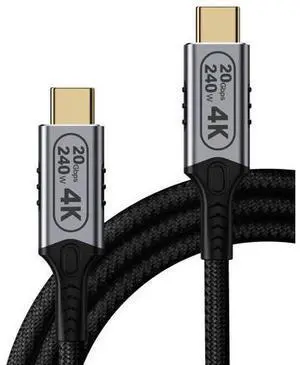 Vszerda 10ft USB-C to USB-C Cable, 20Gbps Data Transfer, 4K@60Hz Video, 240W Fast Charge, Compatible with Laptops, Tablets, Smartphones, and Computers Vszerda 10ft USB-C to USB-C Cable, 20Gbps Data Transfer, 4K@60Hz Video, 240W Fast Charge, Compatible with Laptops, Tablets, Smartphones, and Computers