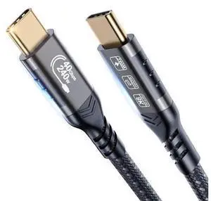 Vszerda USB 4 Cable 3.3 ft, Supports 8K HD Display, 40 Gbps Data Transfer, 240W Charging USB C to USB C Cable, Compatible with Thunderbolt 4/3, Type-C Laptop, Hub, Docking, and More Vszerda USB 4 Cable 3.3 ft, Supports 8K HD Display, 40 Gbps Data Transfer, 240W Charging USB C to USB C Cable, Compatible with Thunderbolt 4/3, Type-C Laptop, Hub, Docking, and More