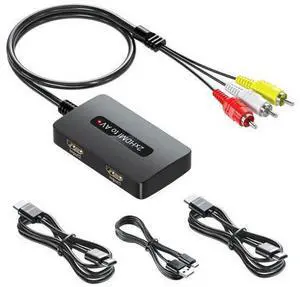 Vszerda 2 x HDMI to RCA Converter, Dual Port HDMI to AV Composite Converter for HD Devices to Display on Old TVs Vszerda 2 x HDMI to RCA Converter, Dual Port HDMI to AV Composite Converter for HD Devices to Display on Old TVs