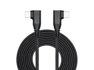 Vszerda Right Angle USB C to USB C Cable 3M/9FT, 90 Degree 60W PD Type C Fast Charging & Data Transmission Nylon Braided Cable, for Type C Devices Laptop/Tablet/Cell Phone(Black) Vszerda Right Angle USB C to USB C Cable 3M/9FT, 90 Degree 60W PD Type C Fast Charging & Data Transmission Nylon Braided Cable, for Type C Devices Laptop/Tablet/Cell Phone(Black)
