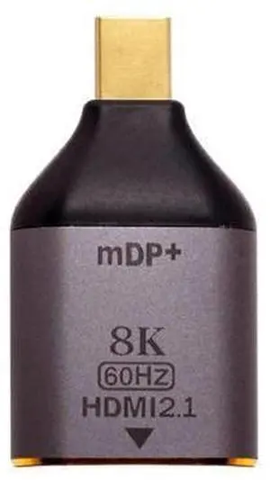 Vszerda Mini DisplayPort 1.4 Source to HDMI 2.0 Display 8K 60hz UHD 4K Mini-DP to HDMI Male Monitor Adapter Connector Vszerda Mini DisplayPort 1.4 Source to HDMI 2.0 Display 8K 60hz UHD 4K Mini-DP to HDMI Male Monitor Adapter Connector