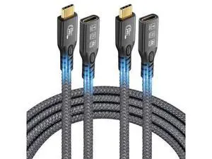 USB C 3.2 Extension Cable, 2 x 20Gbps USB 3.2 Gen2 Type-C Male to Female Extender Cable Ultra HD 4K@60Hz 240W Charging Data Transfer Compatible with External SSD (2, 2 x Extension 20G 240W 0.5M) USB C 3.2 Extension Cable, 2 x 20Gbps USB 3.2 Gen2 Type-C Male to Female Extender Cable Ultra HD 4K@60Hz 240W Charging Data Transfer Compatible with External SSD (2, 2 x Extension 20G 240W 0.5M)