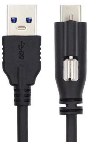 Vszerda Standard USB3.0 Data Cable to USB 3.1 Type-C Locking Connector with Panel Mount Screw for Camera 2.0M Vszerda Standard USB3.0 Data Cable to USB 3.1 Type-C Locking Connector with Panel Mount Screw for Camera 2.0M