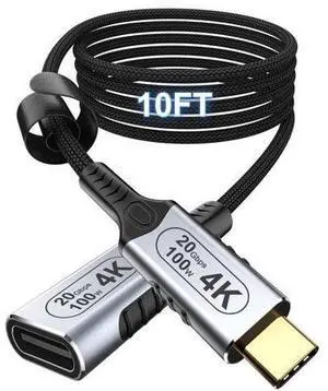 Vszerda USB C Extension Cable 10ft/3M, 100W Charging/USB c 3.2 Extension Cable, high Speed 20gbps Data Transfer/4K Video USBC 3.2 Type C Extender Cord, usbc Female to usbc Male Vszerda USB C Extension Cable 10ft/3M, 100W Charging/USB c 3.2 Extension Cable, high Speed 20gbps Data Transfer/4K Video USBC 3.2 Type C Extender Cord, usbc Female to usbc Male