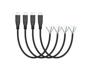 Vszerda 4Pcs Short USB C to 4 Pin Bare Wire Open End Wire 11inch, 5V/2A USB Type C Male Plug 4 Pin Pigtail Power and Data Cable, for USB Type C Equipment Installed or Replacement Repair DIY Cable Vszerda 4Pcs Short USB C to 4 Pin Bare Wire Open End Wire 11inch, 5V/2A USB Type C Male Plug 4 Pin Pigtail Power and Data Cable, for USB Type C Equipment Installed or Replacement Repair DIY Cable