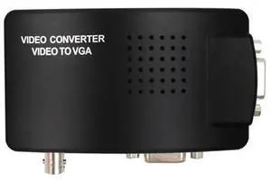 Vszerda Portable BNC to VGA Video Converter Composite S-Video Input to PC VGA Out Adapter Digital Switch Box for PC MACTV Camera DVD DVR Vszerda Portable BNC to VGA Video Converter Composite S-Video Input to PC VGA Out Adapter Digital Switch Box for PC MACTV Camera DVD DVR
