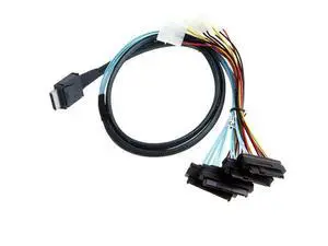 Vszerda Mini SAS SFF-8611 OCuLink 4I to SFF-8482 with 4X Molex Power Adapter Cable (3.2 ft. (100cm)) Vszerda Mini SAS SFF-8611 OCuLink 4I to SFF-8482 with 4X Molex Power Adapter Cable (3.2 ft. (100cm))