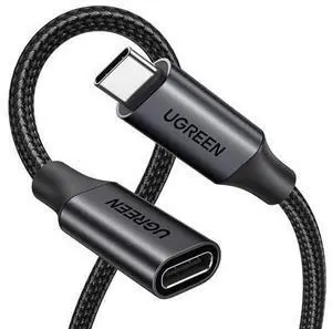 UGREEN USB C Extension Cable, (3.3Ft/10Gbps/100W), USB C Extender Nylon Type C Male to Female Cord Charging&Transfer Compatible with PSVR2/Macbook/iPad Pro/Magsafe Charger/iPhone-Black UGREEN USB C Extension Cable, (3.3Ft/10Gbps/100W), USB C Extender Nylon Type C Male to Female Cord Charging&Transfer Compatible with PSVR2/Macbook/iPad Pro/Magsafe Charger/iPhone-Black