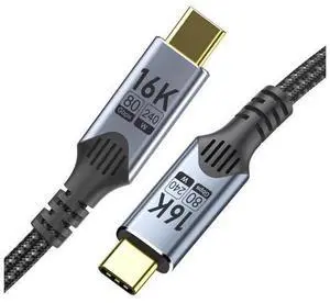 short usb c to usb c 1FT/0.3M Compatible With Thunderbolt 5 Cable high Speed 80Gbps Data Transfer,16K/8K/4K Video,type c to type c 240W PD Fast Charging for thunderbolt 4/3, Durable Braided Nylon short usb c to usb c 1FT/0.3M Compatible With Thunderbolt 5 Cable high Speed 80Gbps Data Transfer,16K/8K/4K Video,type c to type c 240W PD Fast Charging for thunderbolt 4/3, Durable Braided Nylon