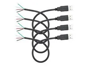 Vszerda 4Pcs Short USB A Male to 4 Pin Bare Wire 11inch, 22AWG 5V/3A USB A Male Plug 4 Pin Pigtail Wire Open End Power and Data Cable,for USB Type A Equipment Installed or Replacement Repair DIY Cable Vszerda 4Pcs Short USB A Male to 4 Pin Bare Wire 11inch, 22AWG 5V/3A USB A Male Plug 4 Pin Pigtail Wire Open End Power and Data Cable,for USB Type A Equipment Installed or Replacement Repair DIY Cable